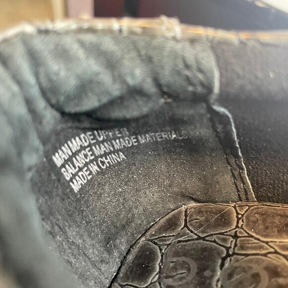 B.O.C. Charcoal Gray / Black Peggy Croc Print Comfort Clog Slip On Shoes Size 11 - Picture 2 of 10